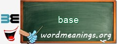 WordMeaning blackboard for base